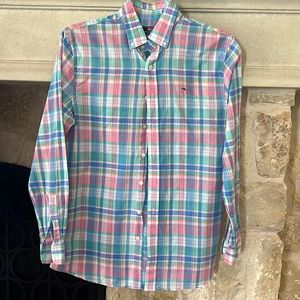 Boys’ Vineyard Vines Plaid Button Down Shirt